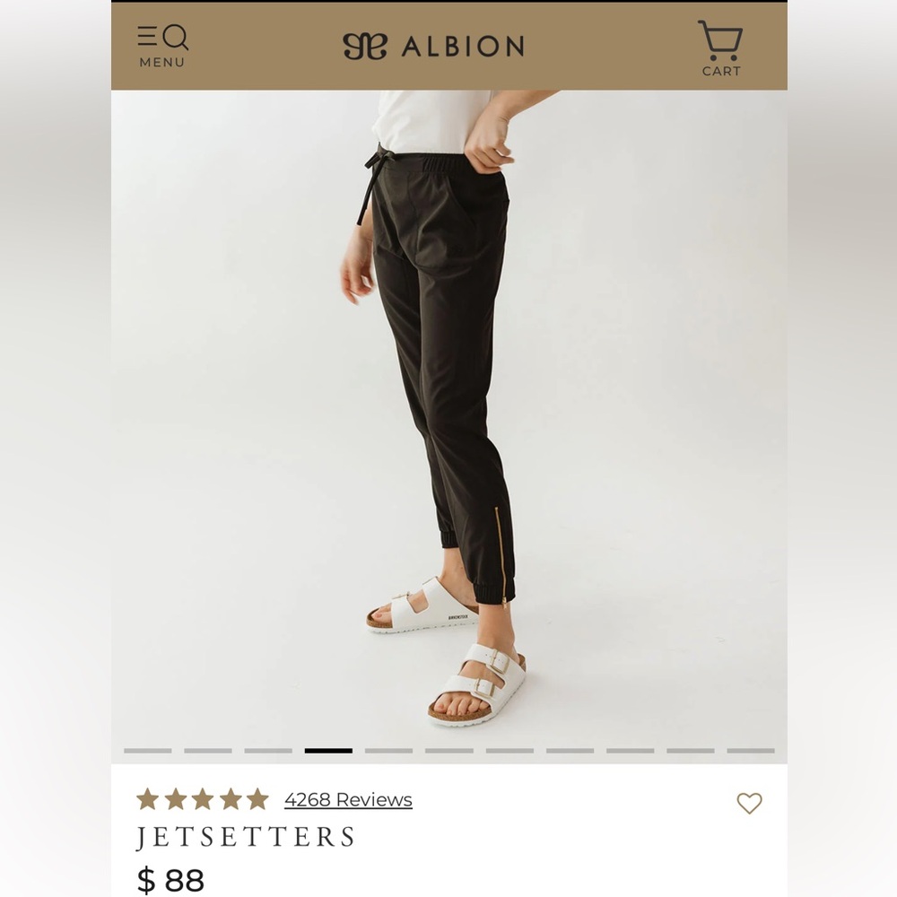 Albion Fit Black Jetsetter Jogger Pants